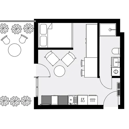 Lägenhet Urabn With Garden No 2a - Air Condition - Free Parking